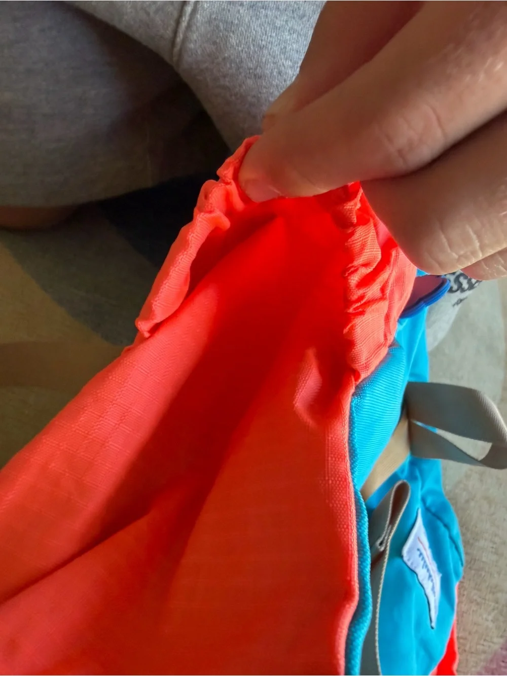 hellolulu Colorblock Backpack in Teal & Coral
